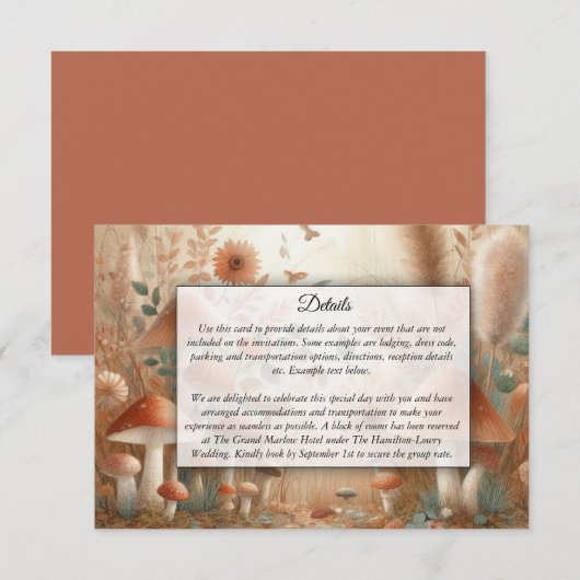 テラコッタトアドスルートウッドランド結婚魔法 エンクロージャーカード (正面/裏面)