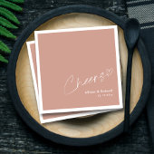 テラコッタトレンド！手書きエレガント応援 スタンダードカクテルナプキン