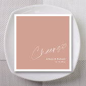 テラコッタトレンド！手書きエレガント応援 スタンダードカクテルナプキン