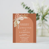 テラコッタトロピカルボホアーチ結婚式招待状 (スタンド正面)