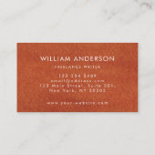 テラコッタト自然ーンビジネスカード 名刺 (裏面)