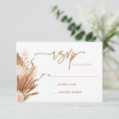 テラコッタドライパームズRSVPカード 出欠カード (スタンド正面)