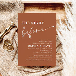 テラコッタナイトリハーサルディナー招待状 招待状