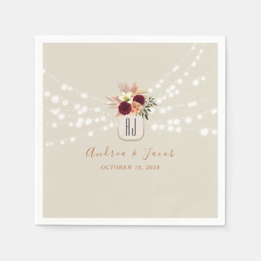 テラコッタナプキンス スタンダードカクテルナプキン (正面)