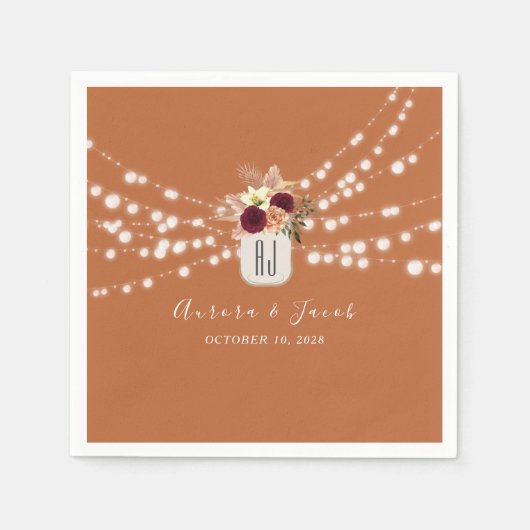 テラコッタナプキンス スタンダードカクテルナプキン (正面)