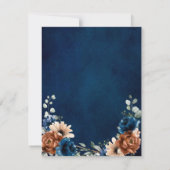 テラコッタネイビーグリーンリージオメトリック詳細カード 招待状 (裏面)