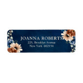 テラコッタネイビーブルグリーナリージオメ結婚トリックスラ ラベル (正面)