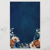 テラコッタネイビーブルーグリーナリージオメトリックメニュー (裏面)