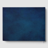 テラコッタネイビーブルーグリーナリージオメトリック結婚ス ゲストブック (裏面)