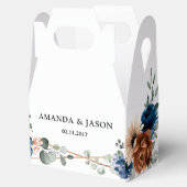 テラコッタネイビーブルーグリーナリージオメトリック結婚ス フェイバーボックス (オープン)