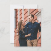 テラコッタネイビーブルーグリーナリージオメトリック結婚ス 出欠カード (裏面)