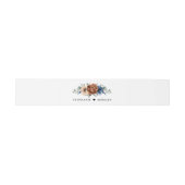 テラコッタネイビーブルーグリーナリージオメトリック結婚ス 招待状ベリーバンド (フラット)