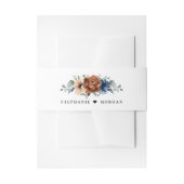 テラコッタネイビーブルーグリーナリージオメトリック結婚ス 招待状ベリーバンド (正面例)