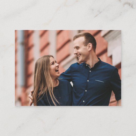 テラコッタネイビーブルーグリーン結婚リーのくもの巣サイト エンクロージャーカード (裏面)