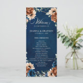 テラコッタネイビーブルーグリーン結婚リー幾何学模様 プログラム (スタンド正面)