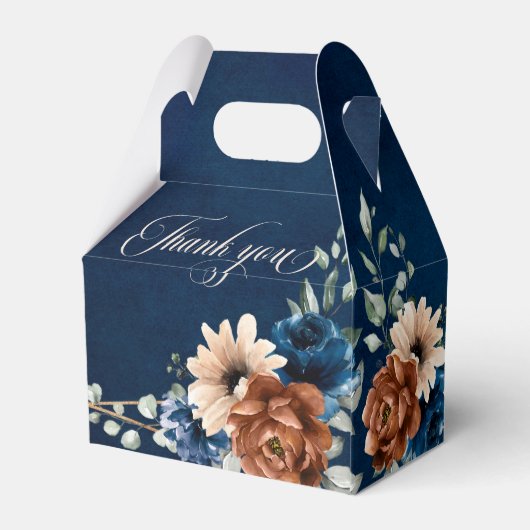 テラコッタネイビーブルーグリーン結婚リー幾何学的Fa フェイバーボックス (裏面サイド)