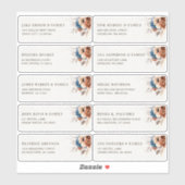 テラコッタネイビーブルーゲスト名アドレス シール (シート)