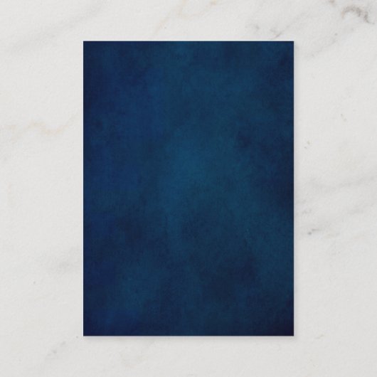 テラコッタネイビーブルージオメトリックウェディングレセプション エンクロージャーカード (裏面)