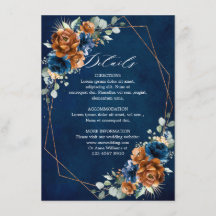 テラコッタネイビーブルージオメト結婚リ詳細Enc