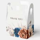 テラコッタネイビーブルーパンパスグラス素朴ズ結婚ズ フェイバーボックス (オープン)