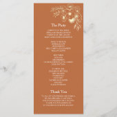 テラコッタネイビーブルー結婚式 プログラム (裏面)