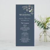 テラコッタネイビーブルー結婚式 プログラム (スタンド正面)