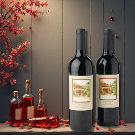 テラコッタハスペインのシエンダデスティネーションウェディング ワインラベル