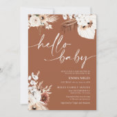 テラコッタハローベビー招待状forベビーシャワー 招待状 (正面)