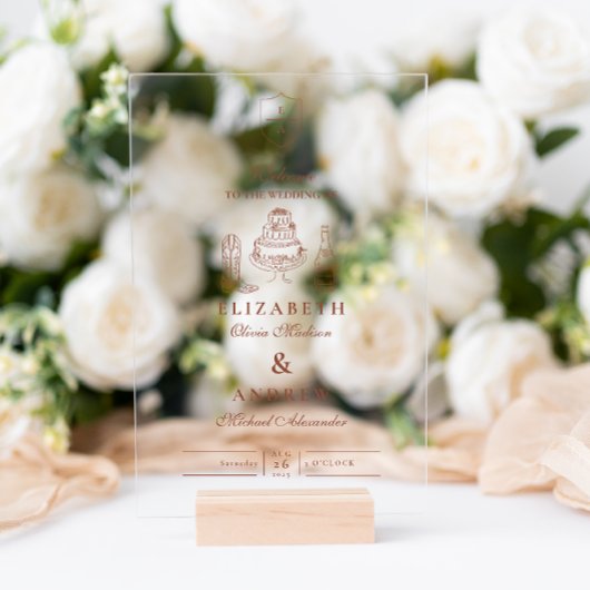 テラコッタハンドドローファンキードウェスタンドードル結婚ズ アクリルサイン