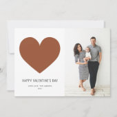 テラコッタハートミニマルハッピーバレンタインデー シーズンカード (正面)