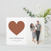 テラコッタハートミニマルハッピーバレンタインデー シーズンカード (スタンド正面)