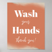 テラコッタバスルームのウォールアートポスター ポスター (正面)