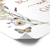 テラコッタバタフライギフト赤ちゃんシャワーポスター ポスター (角)