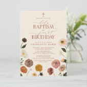 テラコッタバプテスマ&誕生日の花 招待状 (スタンド正面)