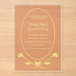 テラコッタバラアクリル結婚式招待状 アクリル招待状