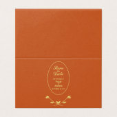 テラコッタバラ結婚のエンクロージャカードを折り畳み (外部フラット)