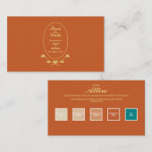 テラコッタバラ結婚のカラーエンクロージャカード ノートカード (正面/裏面)