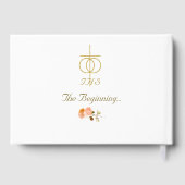 テラコッタバラ結婚カソリックのフォイルゲストブック ゲストブック (裏面)