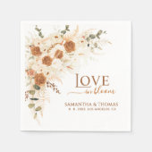 テラコッタバラ&カラリリー結婚ズ スタンダードカクテルナプキン (正面)