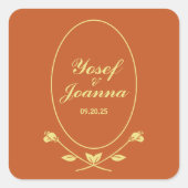 テラコッタバラ スクエアシール (正面)