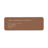 テラコッタバーンオレンジエレガントボホホワイト結婚ズ ラベル (正面)