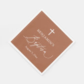 テラコッタバーンオレンジクロスバプティスペーパーナプキン スタンダードランチョンナプキン (角)