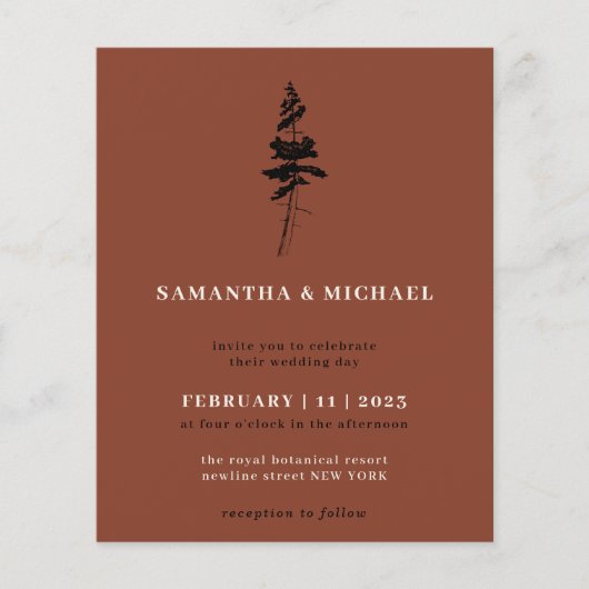 テラコッタバーンオレンジフォレストパインツリーバジェット チラシ (正面)