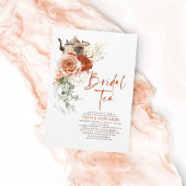 テラコッタバーンオレンジブライダルシャワーティーパーティー 招待状