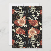 テラコッタバーンオレンジブライダルシャワーティーパーティー 招待状 (裏面)