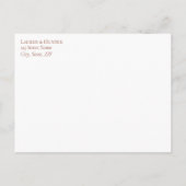 テラコッタバーンオレンジボタニカルNoメニューRSVP インビテーションポストカード (裏面)