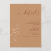 テラコッタバーンオレンジボ結婚タニカル詳細 エンクロージャーカード (正面)