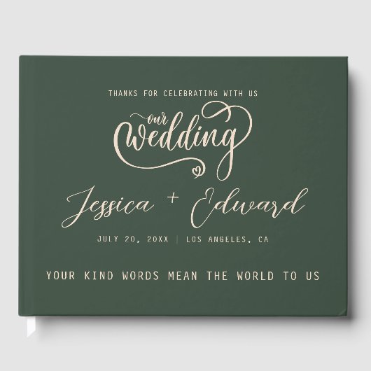 テラコッタバーンオレンジミニマエレガントリスモダント ゲストブック (正面)