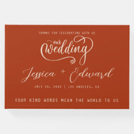 テラコッタバーンオレンジミニマエレガントリスモダント ゲストブック