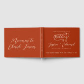 テラコッタバーンオレンジミニマエレガントリスモダント ゲストブック (全面)